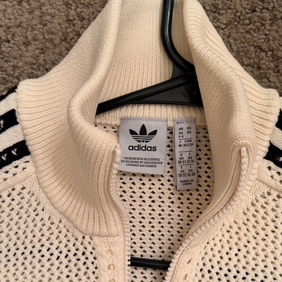 Adidas White Crochet Track Jacket - Picture 2 of 5